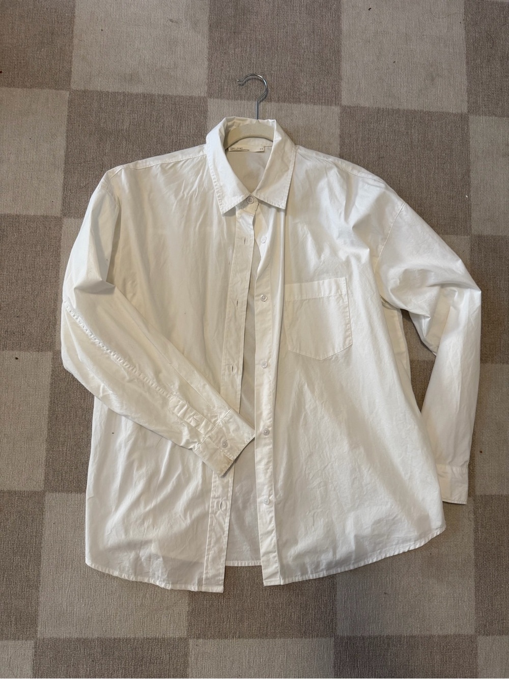 OAK + FORT White Button-Down Cotton Shirt